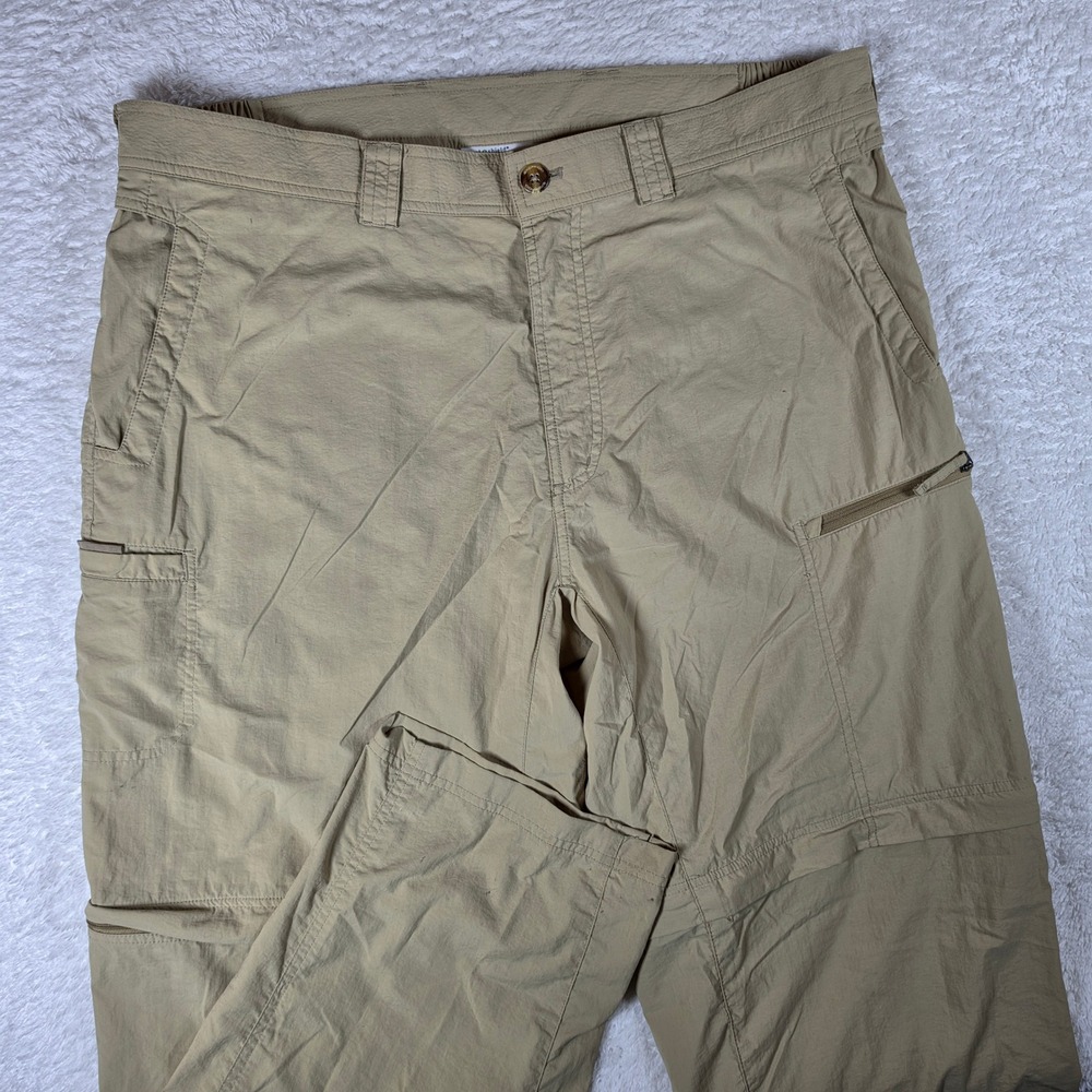 ExOfficio BugsAway Convertible Mens 40/32 Beige Nylon Hiking Cargo Pants